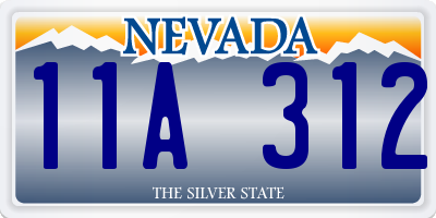 NV license plate 11A312