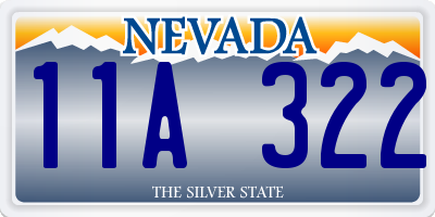NV license plate 11A322