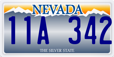 NV license plate 11A342