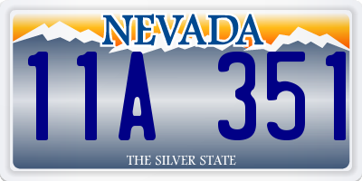 NV license plate 11A351