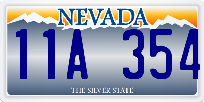 NV license plate 11A354