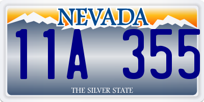 NV license plate 11A355