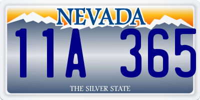 NV license plate 11A365