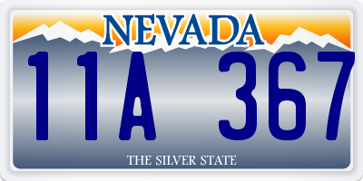 NV license plate 11A367