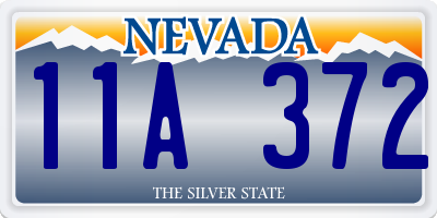 NV license plate 11A372