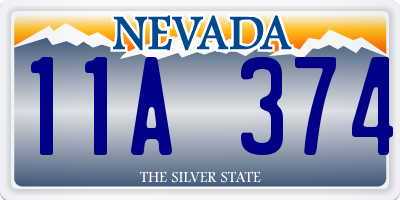 NV license plate 11A374