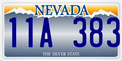 NV license plate 11A383