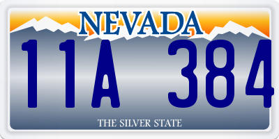 NV license plate 11A384