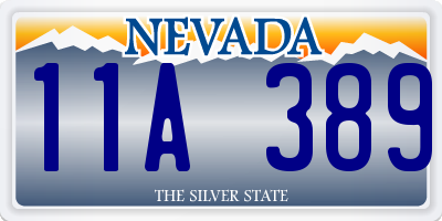 NV license plate 11A389