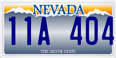 NV license plate 11A404