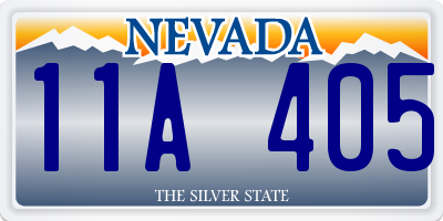 NV license plate 11A405