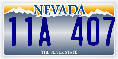 NV license plate 11A407