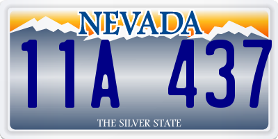 NV license plate 11A437