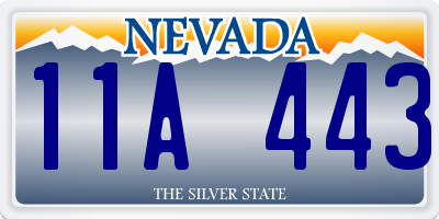 NV license plate 11A443