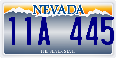 NV license plate 11A445