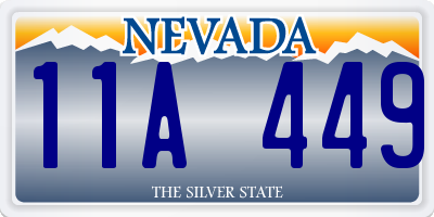 NV license plate 11A449