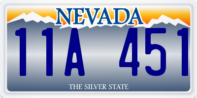 NV license plate 11A451