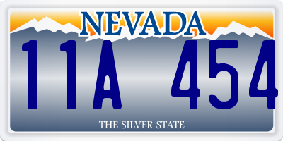NV license plate 11A454