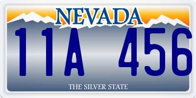 NV license plate 11A456