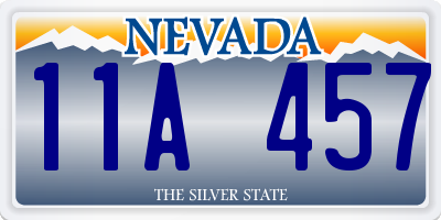 NV license plate 11A457