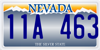 NV license plate 11A463