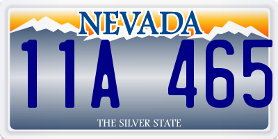 NV license plate 11A465