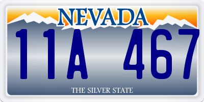 NV license plate 11A467