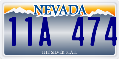 NV license plate 11A474