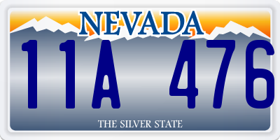 NV license plate 11A476