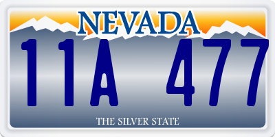 NV license plate 11A477