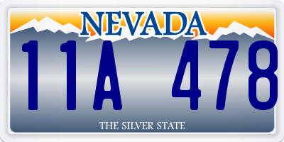 NV license plate 11A478