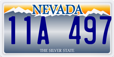 NV license plate 11A497