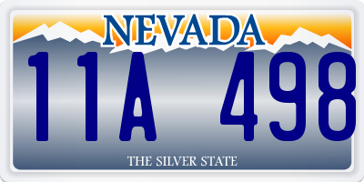NV license plate 11A498
