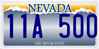 NV license plate 11A500