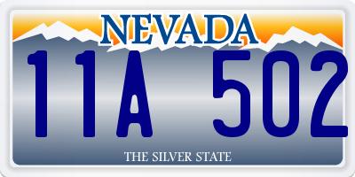 NV license plate 11A502
