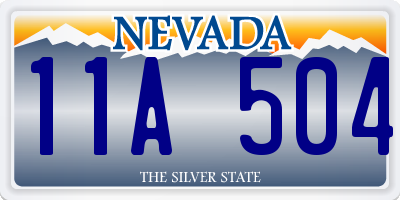 NV license plate 11A504
