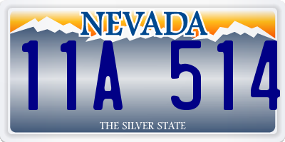 NV license plate 11A514