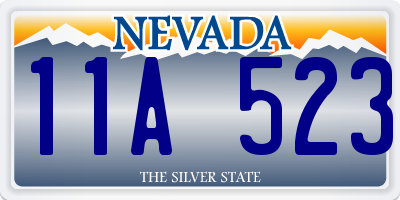 NV license plate 11A523