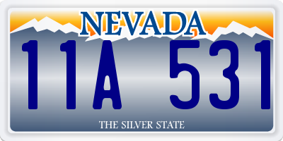 NV license plate 11A531