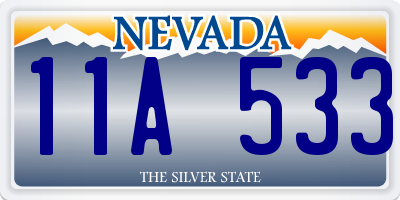 NV license plate 11A533