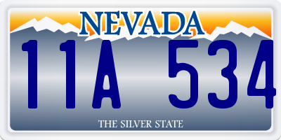 NV license plate 11A534