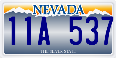 NV license plate 11A537