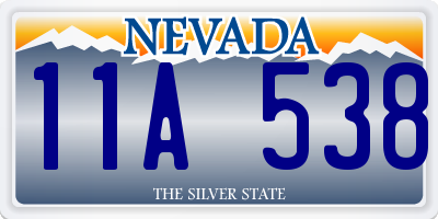 NV license plate 11A538