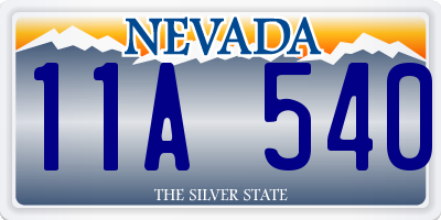 NV license plate 11A540