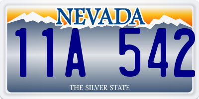 NV license plate 11A542