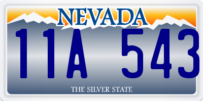 NV license plate 11A543