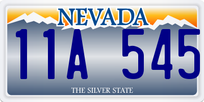 NV license plate 11A545