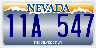 NV license plate 11A547