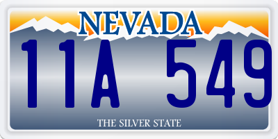 NV license plate 11A549