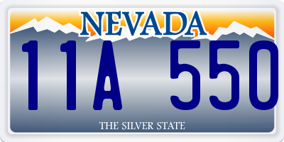 NV license plate 11A550